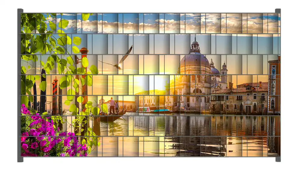 Ausverkauf Zaunsichtschutz Italienischer Sommerabend Breite 250 cm x Höhe 140 cm