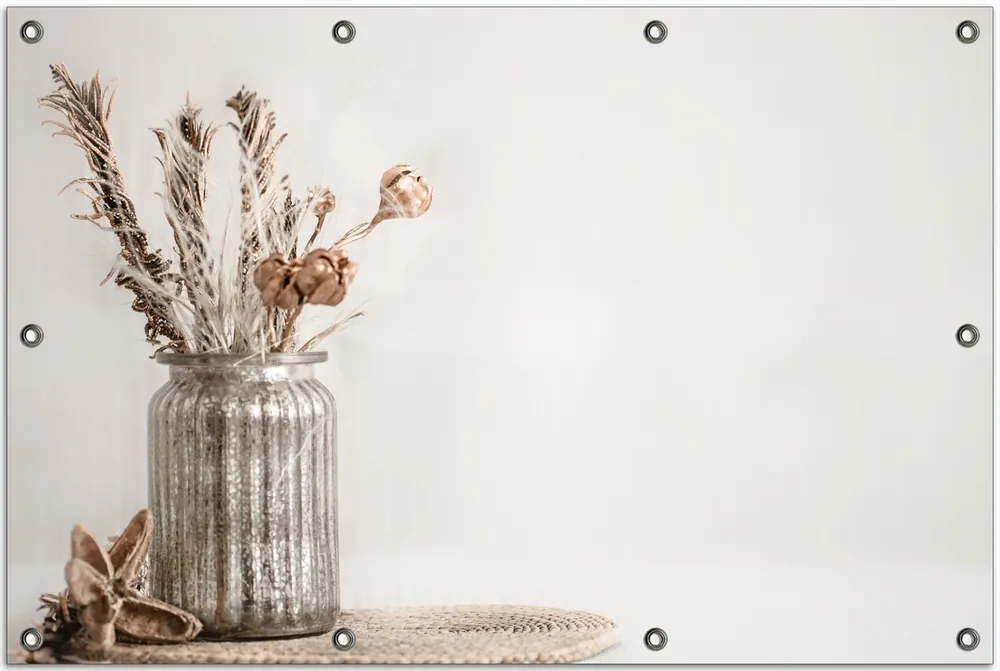 Gartenposter Trockenblumen im Glas 100 x 150 cm Neue Kollektion