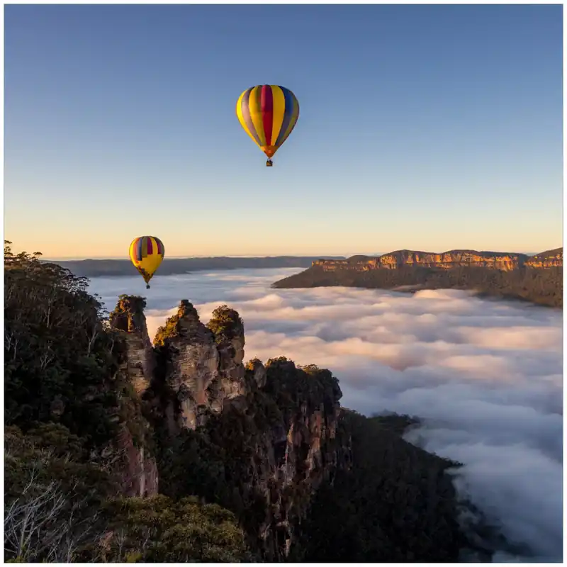 Nur Für Kurze Zeit Kühlschranksticker Ballons über Nebelmeer 60 x 60 cm, Selbstklebende Folie