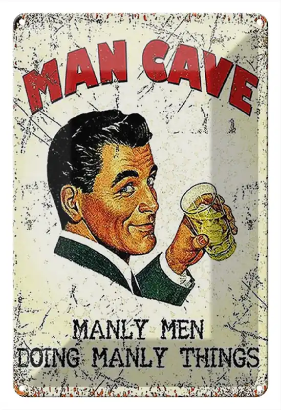 Preiswert Metallbild Blechschild Retro 20x30cm Man Cave manly men manly things 20 x 30 cm