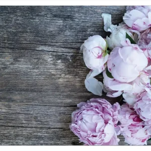 Glasbild Pinke Blumen auf Holz 60 x 90 cm Heißes Angebot