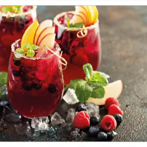 Glasbild Sommerlicher Wildbeerencocktail 70 x 100 cm Sonderangebot