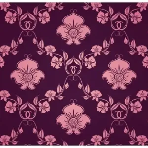 Schneller Versand Memoboard Blumenmuster Damast in pink lila 32 x 80 cm, aus Glas