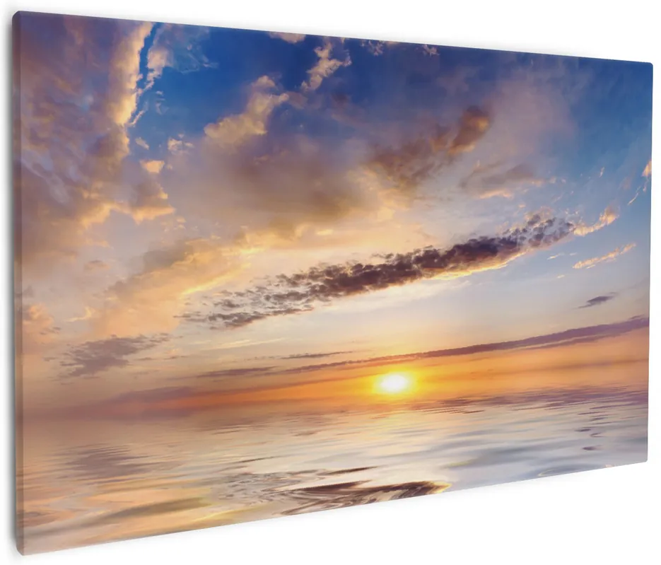 Mega-Angebot Leinwandbild Sonnenuntergang über dem Wasser 60 x 150 cm