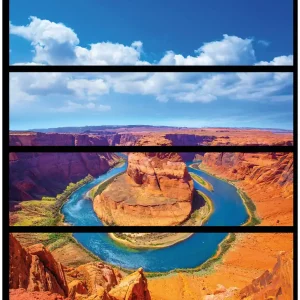Neue Kollektion Möbelfolie Hufeisenförmiger Mäander des Colorado River 4 Teile à 20 x 80 cm