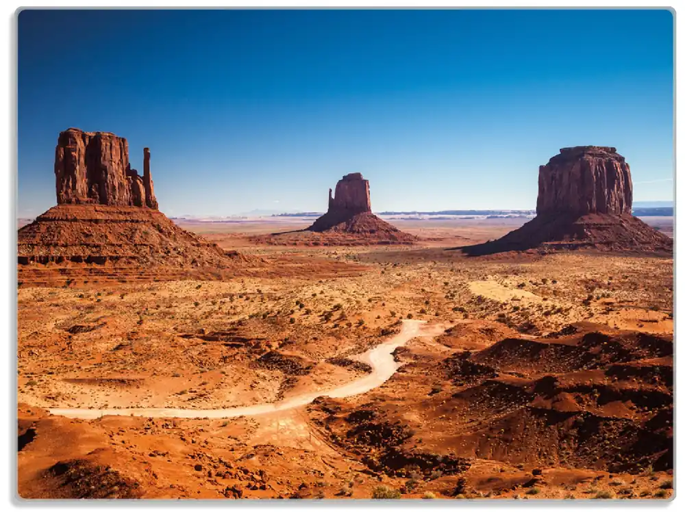 Glasunterlage Monument Valley unter blauem Himmel 30 x 40 cm Sichere Zahlung