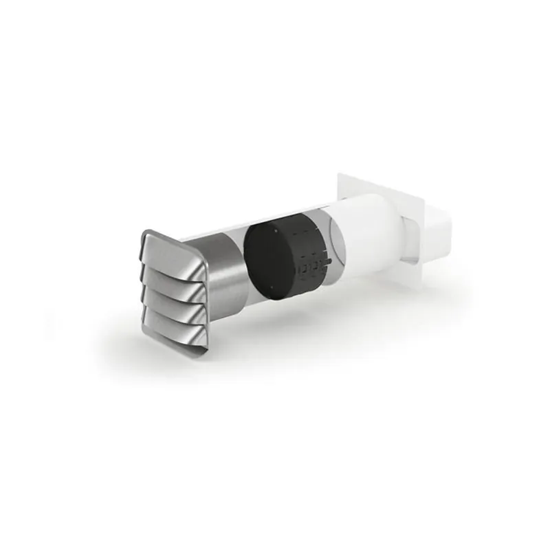 Schneller Versand Naber COMPAIR Mauerkasten E-Jal Col flow 125 inkl. THERMOBOX, Jalousie Edelstahl, innen Rechteck-Anschluss