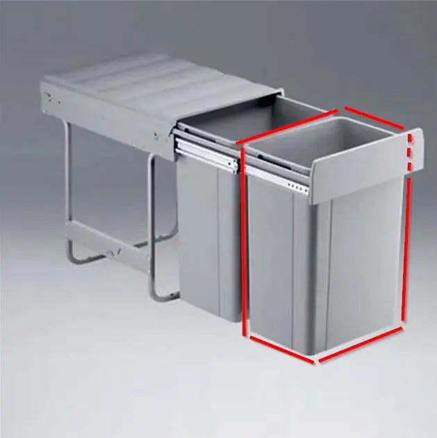 Wesco Ersatzeimer M 8358526-1 26 Liter | alugrau, mit Doppelbügel Echt