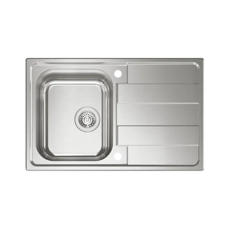 Naber Einbauspülen-Set Riva 1 Edelstahl mit Küchenarmatur Drive 1 Chrom Hochdruck Markenprodukt