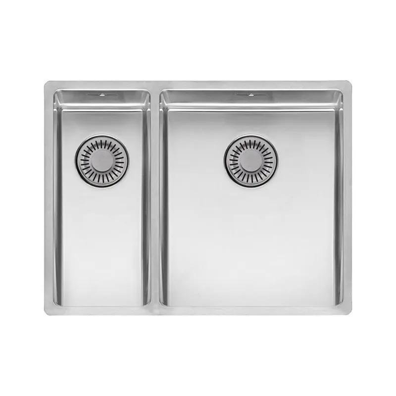 Markenware Reginox Einbaubecken New York 34/18x40 Edelstahl Becken rechts mit Handbetätigung