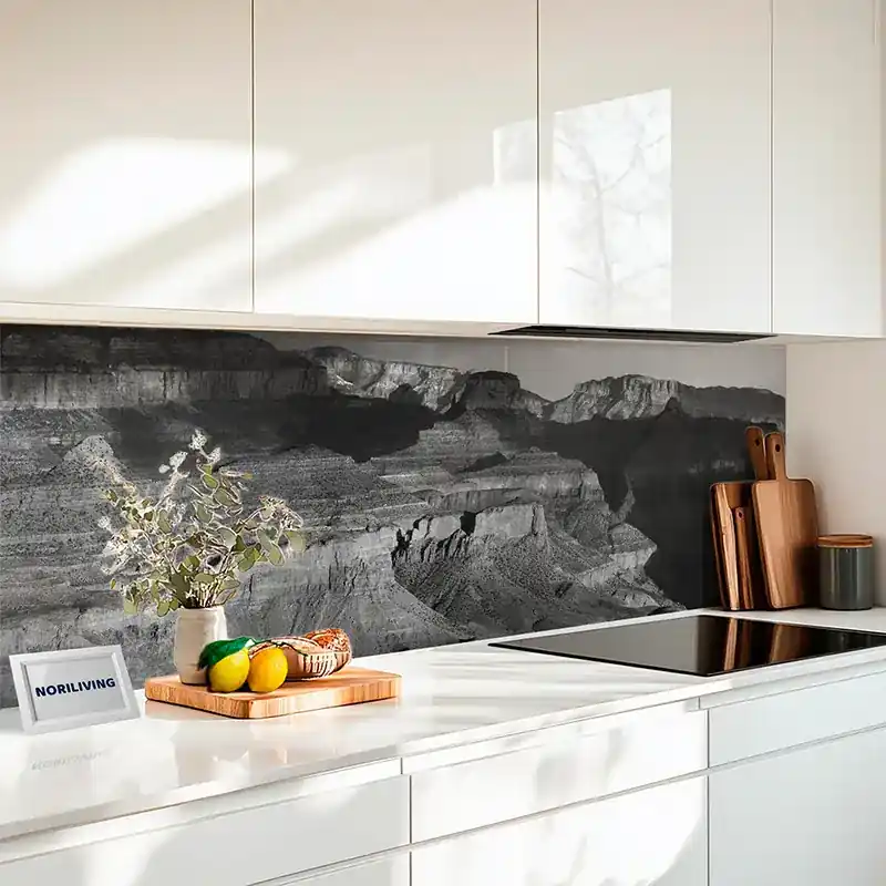 Kracherpreis Küchenrückwand Acrylglas Grand Canyon bei Sonnenuntergang 786 schwarz-weiß