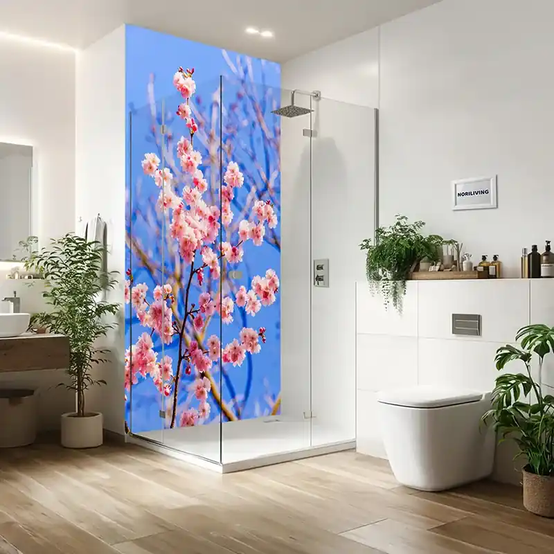 Top-Angebot Duschrückwand Einzel | Alu Kirschblüte 789