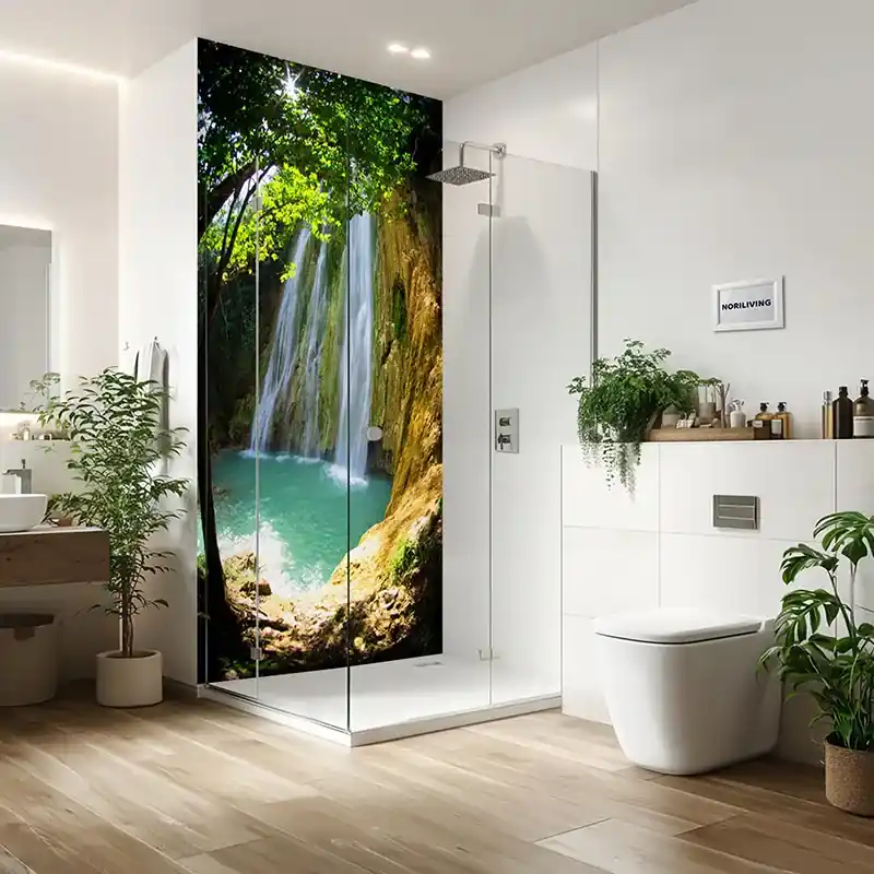 Beliebt Duschrückwand Einzel | Alu Wasserfall an Felswand 654