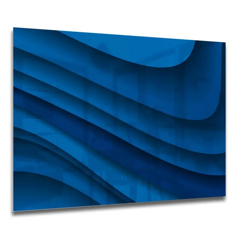 Küchenrückwände Dunkelblaue Papierwellen 60x40 Sale